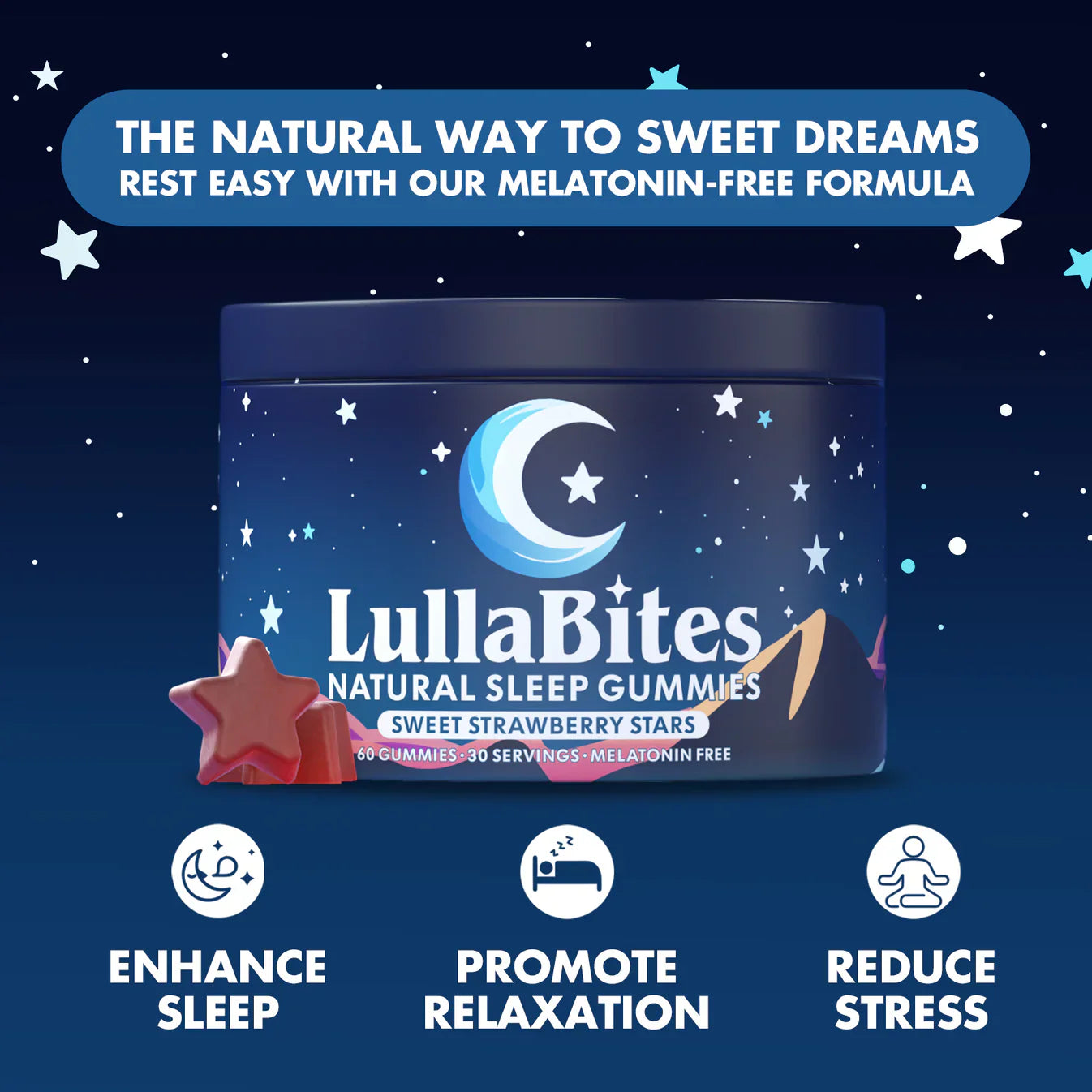 Lullabites™️ Viral Natural Viral Sleep Gummies (Buy 1 Get 1 Free)