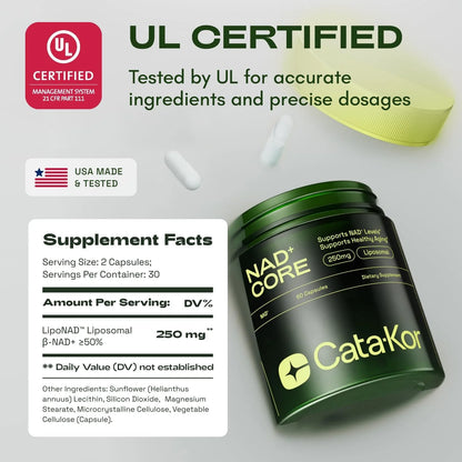 Cata-Kor NAD+ Anti-Aging Supplement (Buy 1 Get 1 Free)